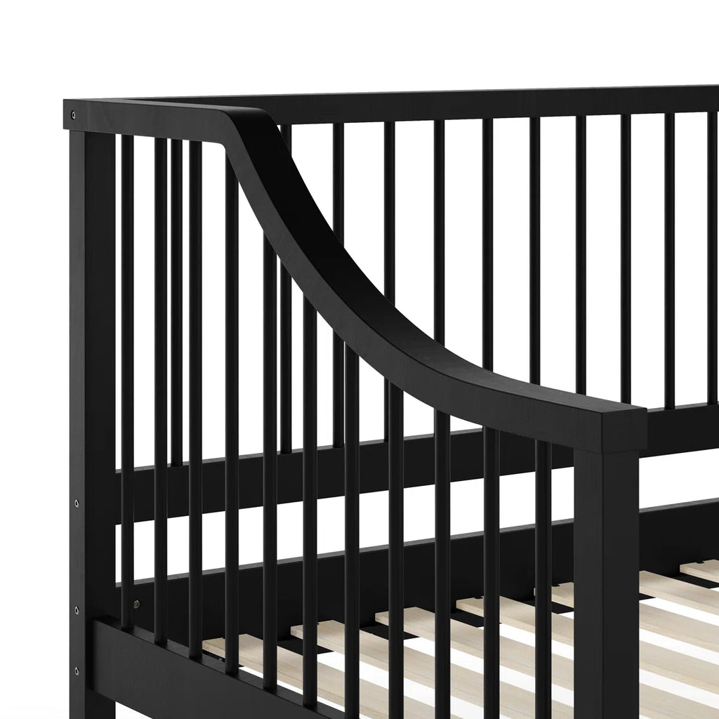 Martha Stewart Neely Wooden Platform Daybed With Spindles And Wood Slat Foundation