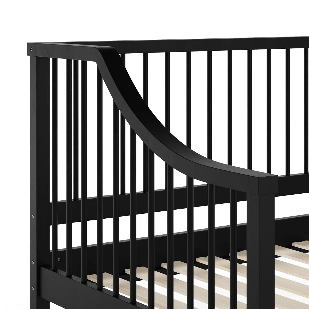 Martha Stewart Neely Wooden Platform Daybed With Spindles And Wood Slat Foundation