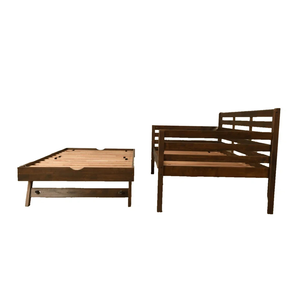 Alexz Wood Daybed with Pop Up Trundle Bed