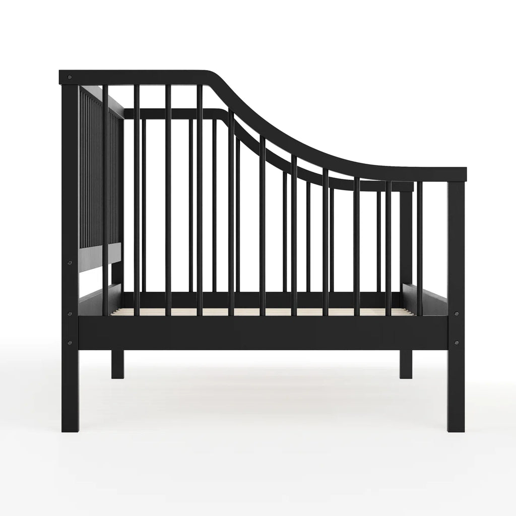 Martha Stewart Neely Wooden Platform Daybed With Spindles And Wood Slat Foundation