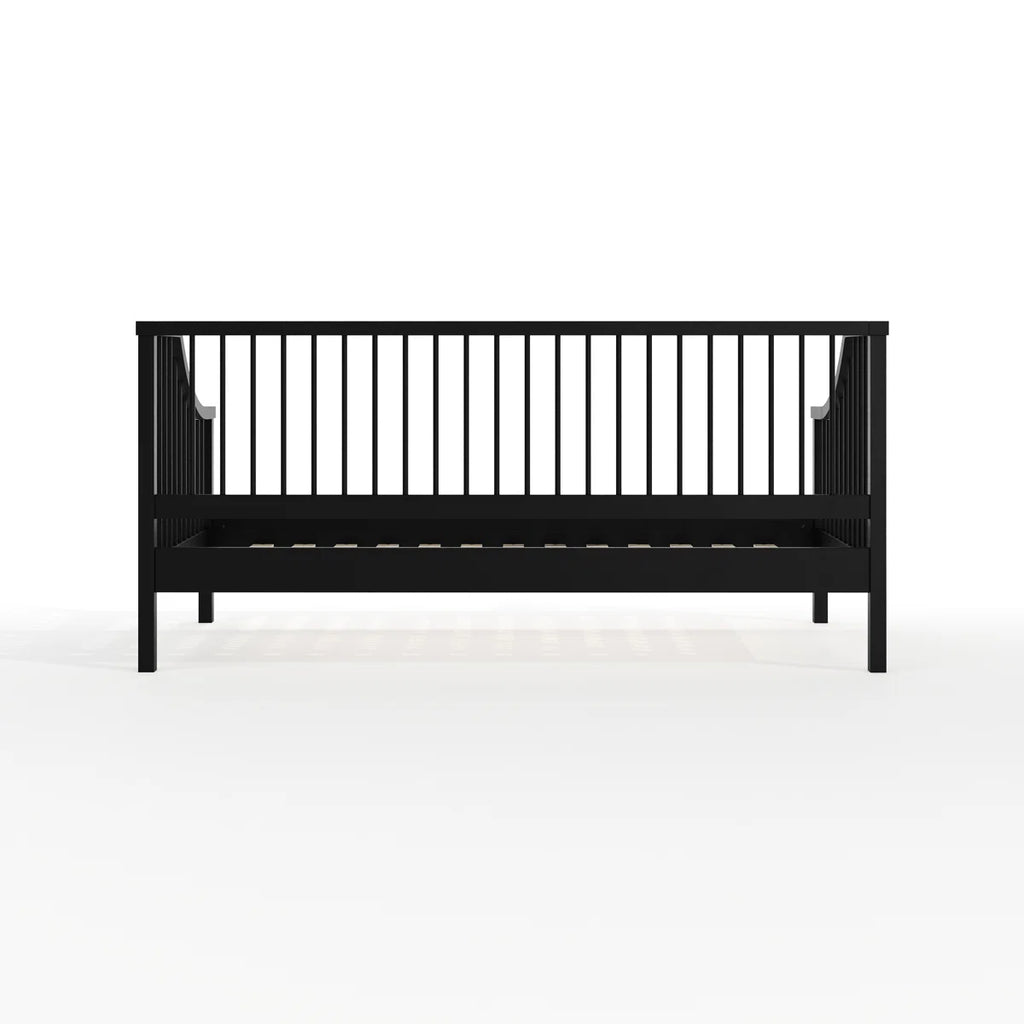 Martha Stewart Neely Wooden Platform Daybed With Spindles And Wood Slat Foundation