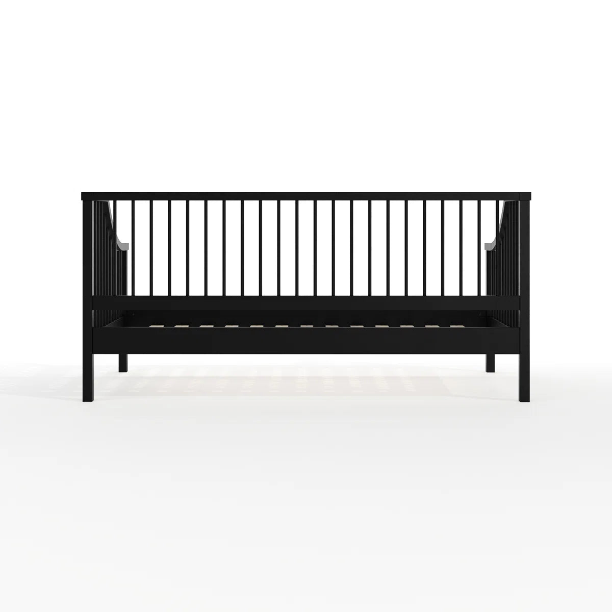 Martha Stewart Neely Wooden Platform Daybed With Spindles And Wood Slat Foundation