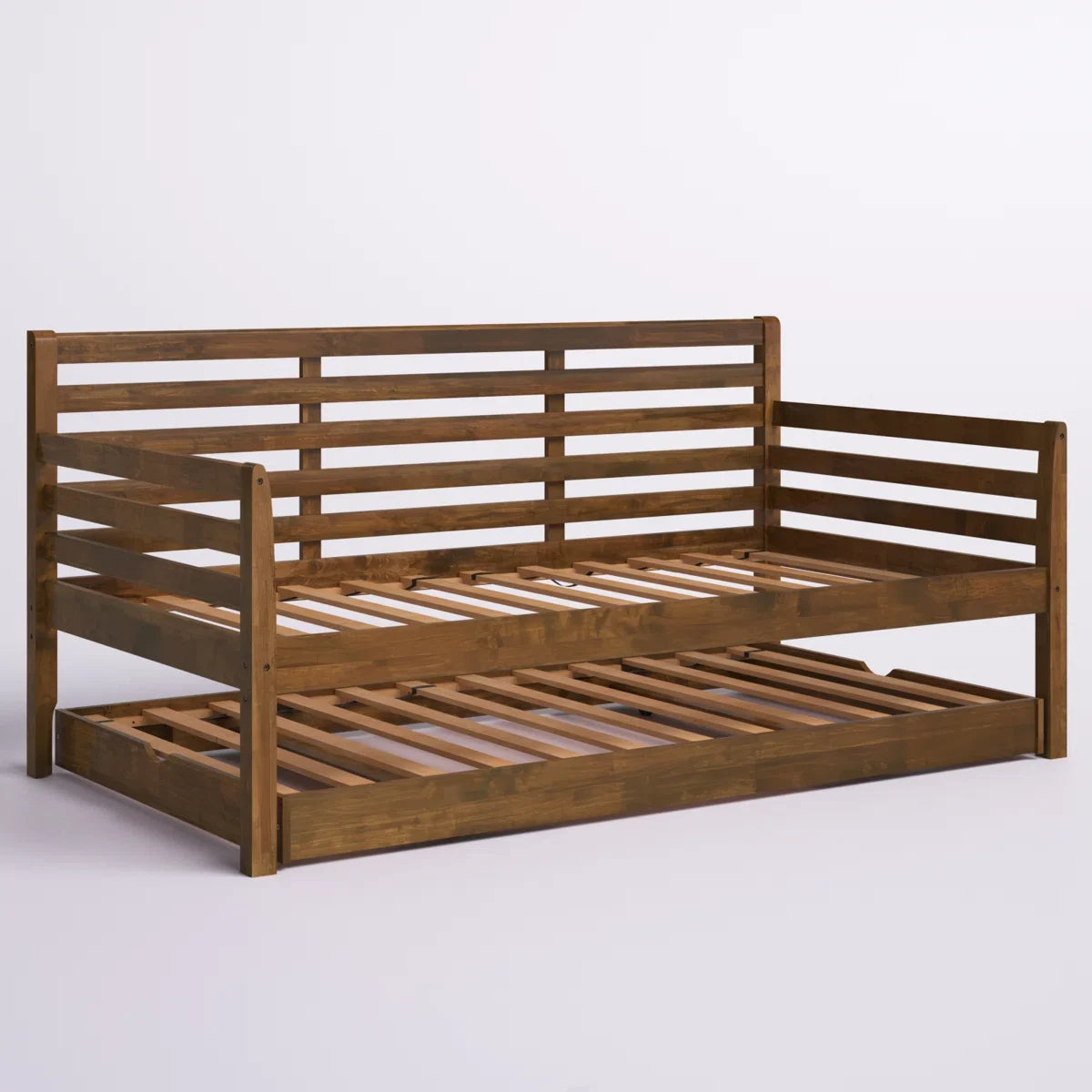 Alexz Wood Daybed with Pop Up Trundle Bed
